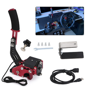 Volant de course Poyracing avec frein à main et connexion filaire USB pour jeux PC - Product Image 2
