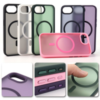 Coque de téléphone portable TPU pour 17promax, effet peau, givrée, magnétique, protection deux-en-un, antichoc, anti-chute, unie