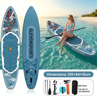 ELEVENSPORTS Planche de paddle gonflable en PVC personnalisable avec logo, pour sports nautiques, planche de surf, hydrofoil, SUP large