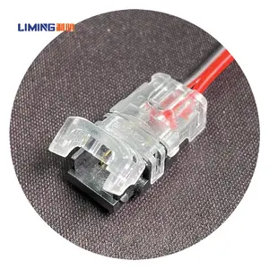 Conector de tira de led de 12 volts, conector de tira de led de 8mm 10mm, 2 pinos 3528 2835 5050 smd