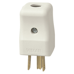 Enchufe Vimar 2P+T 15A Blanco Estándar USA+SASO - Product Image 1