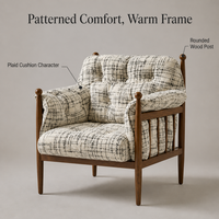Fauteuil d'appoint moderne et confortable avec structure en bois durable pour salon, villa, hôtel, chambre à coucher
