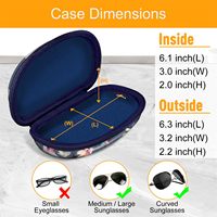 Étui à lunettes portable en EVA, personnalisé, écologique, isolé, étanche, avec fermeture éclair, motif imprimé, pour la randonnée
