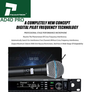 Paulkitson Microfoon AD4D Professionele Draadloze Microfoon 2 Kanaals UHF 470-940mhz Headset Lavalier Studio Podiummicrofoon - Product Image 5