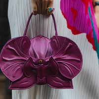 Sac à main fourre-tout pour femmes, tendance, en PU souple de haute qualité, durable, rouge rose plissé, personnalisé en 3D, 2025