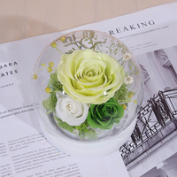 New Style Factory Supply Ewige Rose konservierte Blume für immer Rosen in Glaskuppel für Geschenk