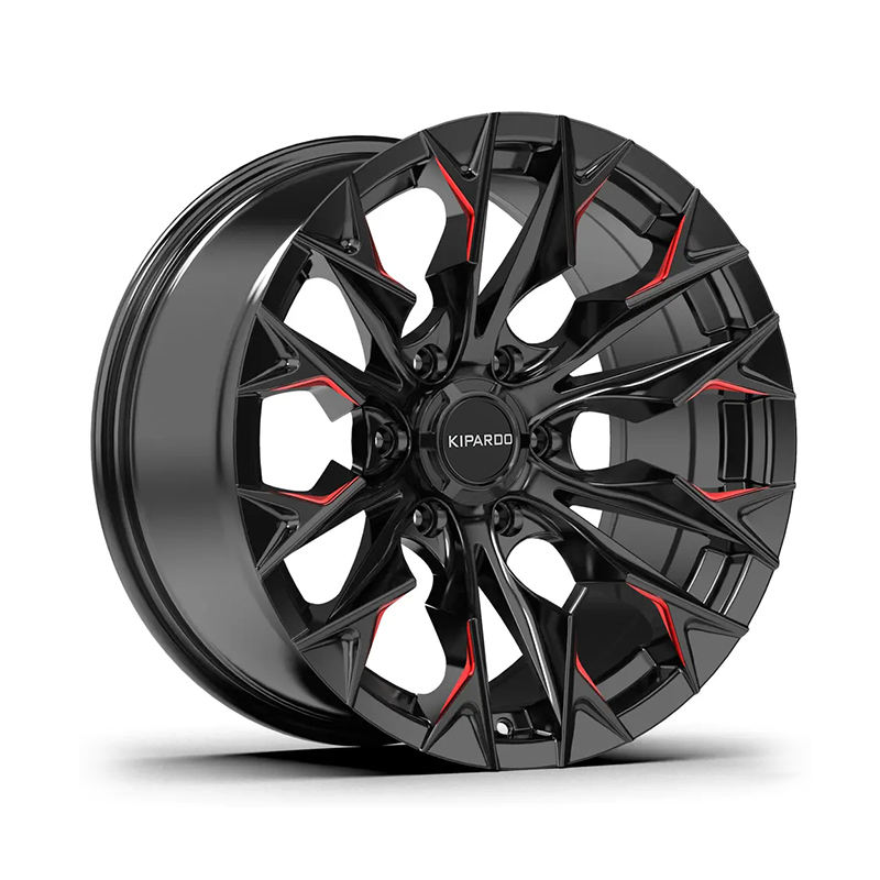 KIPARDO 4x4 20 Inch Alloy Aluminum Wheel Rims - Glossy Black Multi ...