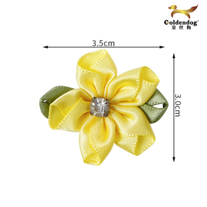 Mafolen-<span class=keywords><strong>Lazo</strong></span> decorativo de colores puros hecho a mano, <span class=keywords><strong>lazo</strong></span> de poliéster satinado <span class=keywords><strong>con</strong></span> rosas y flores, <span class=keywords><strong>con</strong></span> diamantes de imitación - Product Image 3