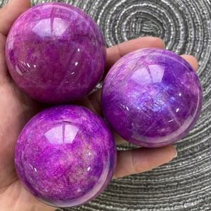 Sphère de pierre de lune violette naturelle, magnifique, polie, style bohème, pour la décoration intérieure, collection, cadeau - Product Image 5