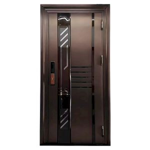 Portes pivotantes principales en acier et aluminium noir pour l'<span class=keywords><strong>entrée</strong></span> extérieure de la maison, modèle économique pour la sécurité de la maison - Product Image 6