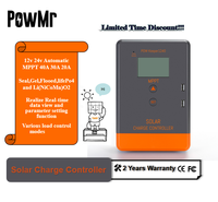 Contrôleur de charge solaire PowMr avec écran LCD 30A 12V 24V Auto Entrée PV MAX 75V Contrôleur de charge de batterie solaire MPPT