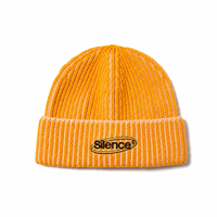 Gorro de Punto Acanalado Bordado de Lujo, Diseño de Moda, Cálido para Invierno, Unisex