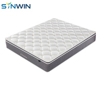 Matelas à ressorts ensachés en tissu de soie glacée respirant, roulé, 32 cm, fermeté moyenne, mousse de soutien haute densité, mobilier de chambre à coucher, hôtel, maison