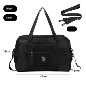 Tas Pakaian Lipat Modern Oxford Kapasitas Besar dengan Tali Bahu Pegangan Atas Penyimpanan Perjalanan Singkat Selempang - Product Image 1