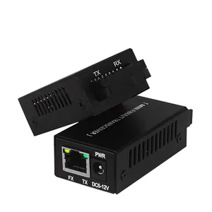 1 çift Mini Gigabit 10/100/1000M A/B SC tek Fiber Ethernet Fiber optik anahtar medya dönüştürücü Rj45 optik alıcı verici