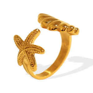 Women's Shell Shape <b>Adjustable</b> <b>Ring</b> Zinc Alloy Minimalist Jewelry Gift Open Design Silver Gold 7mm JZ114 - Product Image 5