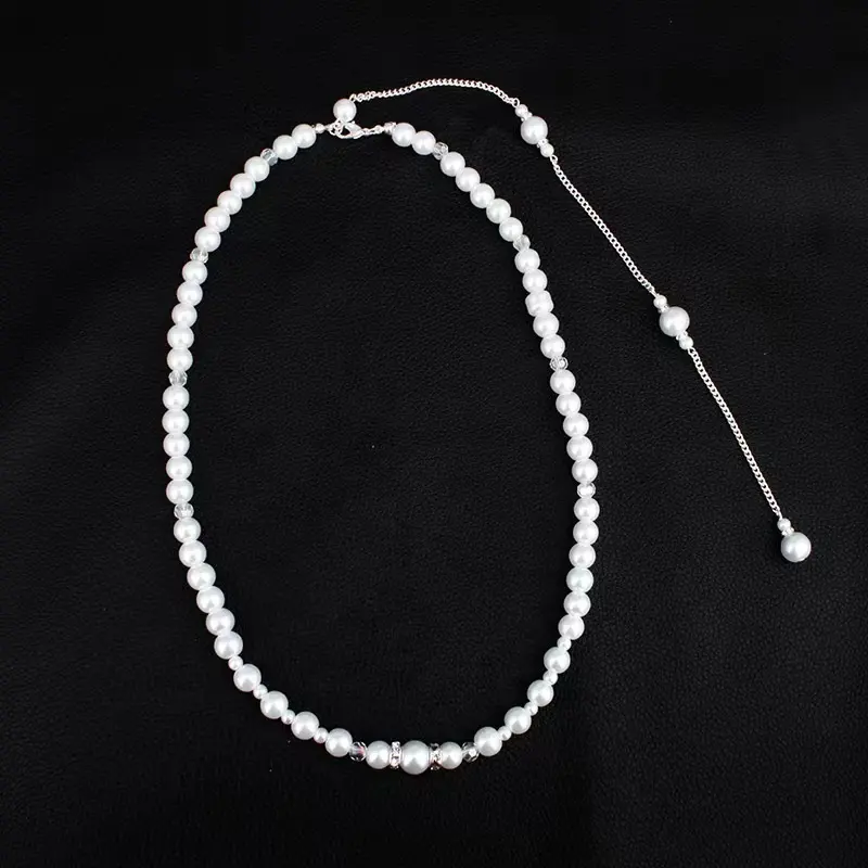 Nouveaux bijoux de mode Long collier perle gland Sexy dos corps chaîne pour les femmes