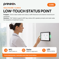 Tablet Android 10.1 Inci Smart Home Octa Core, Panel Kontrol Rumah dengan Dudukan Dinding, 4G LTE, POE, RJ45, RS232, dan Light Bar