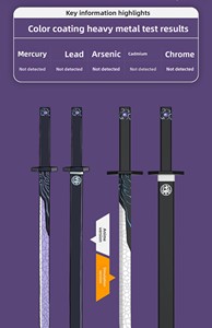 Espada de Juguete <span class=keywords><strong>Katana</strong></span> de Espuma de PU de 39.37'' con Diseño de Demonio, Espada Samurai Suave, Resistente y Ligera para Niños, Cosplay, Halloween, Accesorio de Escenario - Product Image 5