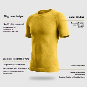 Maglietta a Maniche Corte in Lana Merino Personalizzata per <span class=keywords><strong>Uomo</strong></span>, Traspirante e ad Asciugatura Rapida, per Escursionismo e Attività all'Aperto - Product Image 4