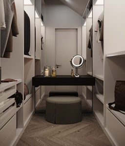 Armario Empotrado Moderno de Madera Maciza Ecológica, Mueble de Dormitorio con Vidrio, Gran Capacidad, Fácil Montaje - Product Image 3