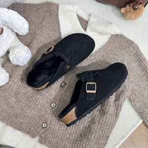 Zapatillas Tikio Unisex certificadas por Tuvcertified, cuero engrasado de ingeniería alemana, corcho/Lana, cama para pies, masaje ligero, cobertura completa, casa de verano - Product Image 3