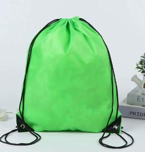 Promotion Gym <b>Drawstring</b> <b>Backpacks</b> Draw String Black Sports Nylon Bags Pocket Logo - Product Image 2