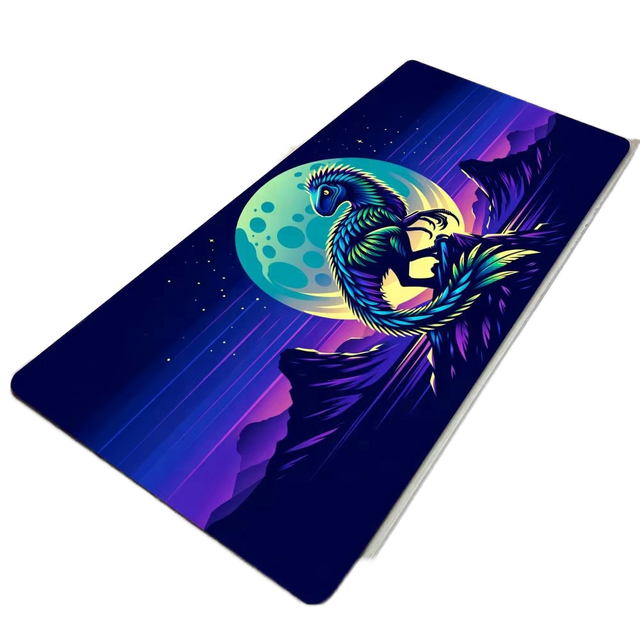 Smax Animal Trex Dino Cyberpunk Heated Rubber Gaming Mouse Pad 600x300mm Anti-slip Durable High Precision Desk Mat for Computer