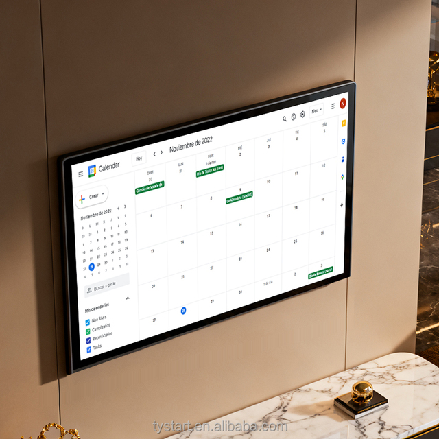 Android Electronic Google Calendar 15.6/21.5/27 Inch Digital Wall Mount Touch Screen Display for Retail Store & Wayfinding