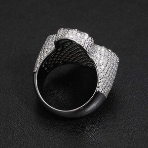 Hip Hop Moissanite <b>Ring</b> Iced Out Moissanite <b>Ring</b> Moissanite <b>Ring</b> for <b>Men</b> Moisaanite Diamond <b>Ring</b> Silver Moissanite <b>Ring</b> - Product Image 2