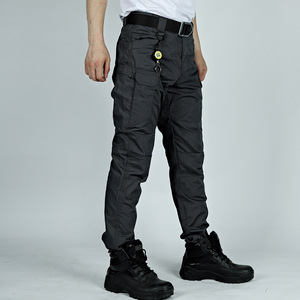 Pantalones de Trabajo Tácticos de Camuflaje a Cuadros de Poliéster, Pantalones Largos Duraderos con Múltiples Bolsillos para Exteriores - Product Image 3