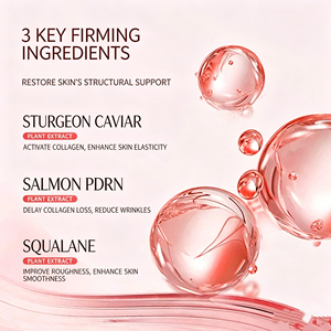 Suero Facial <span class=keywords><strong>Caviar</strong></span> <span class=keywords><strong>Salmon</strong></span> PDND - Escualano, Vitamina C, Ácido Hialurónico, Antienvejecimiento, Antiarrugas, Reafirmante, Revitalizante para la Piel - Product Image 2