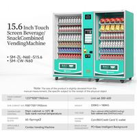 Distributeurs automatiques combinés à gestion intelligente avec écran tactile Snack & Water Support Systèmes de paiement par carte de crédit et pièces de monnaie