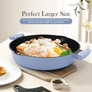 Poêle à frire multifonctionnelle personnalisable en aluminium moulé, grande taille <span class=keywords><strong>32</strong></span> <span class=keywords><strong>cm</strong></span>, revêtement antiadhésif - Product Image 6