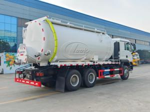Camion à vide Sinotruk 6x4 à 10 roues, directement de l'usine, avec réservoir en acier inoxydable de 18-25 mètres cubes et pompe à vide chinoise et importée, à bas prix - Product Image 4