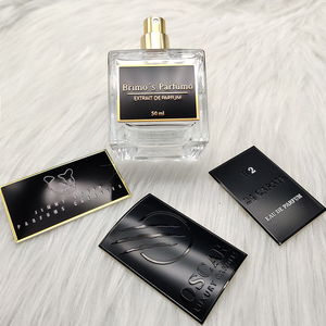 Parfum de style vintage avec logo personnalisé en relief en métal doré étiquette privée étiquettes métalliques 3d - Product Image 1
