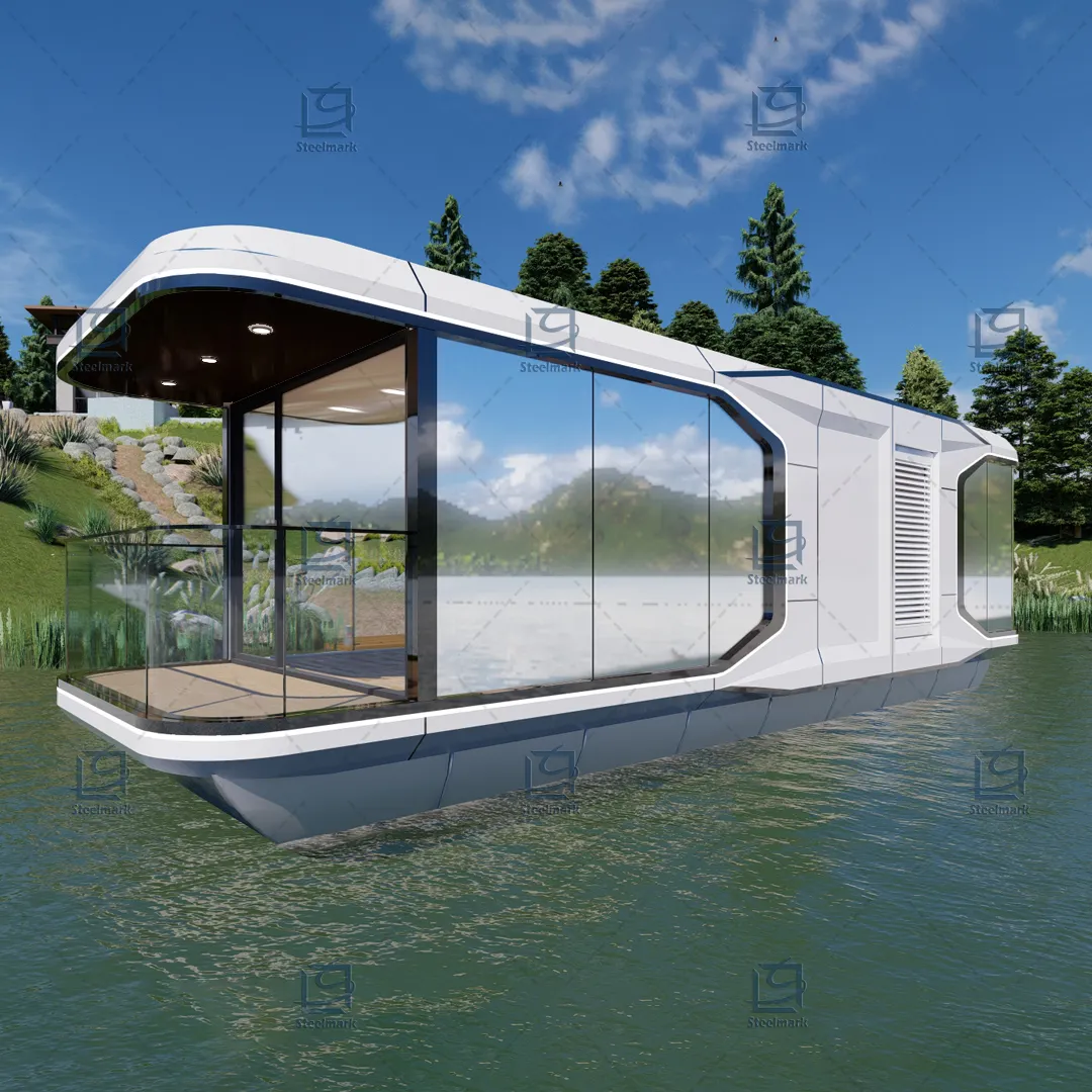 Yat tasarım yüzen otel su bina prefabrik ev tekne