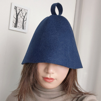 Chapeau de sauna en laine avec logo personnalisé Casquette de sauna traditionnelle russe en laine Banya pour spa, hammam et centres de bien-être