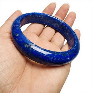 Natural High Quality Polished Lapis Lazuli <b>Bangles</b> Crystals Healing Stones Semi Precious Gemstone Jewelry - Product Image 2