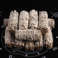 Kit de purification en gros pour la maison : Coquilles d'ormeaux, bouquet de sauge et support en bois pour la méditation et le Reiki