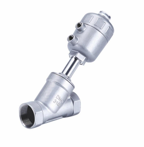 Válvula de asiento angular 304 rosca en Y neumática de acero inoxidable rosca interna vapor control de <span class=keywords><strong>gas</strong></span> de alta temperatura NPT/BSPT DN10 ~ DN80 - Product Image 3