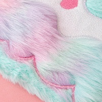 Carnet de notes scolaire en peluche à dégradé de couleurs Macaron, 80 feuilles, avec reliure sans colle, emballage cadeau de grande valeur