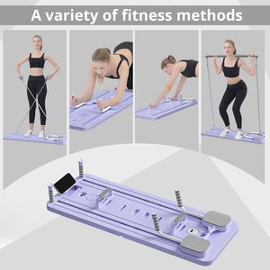 <span class=keywords><strong>Reformer</strong></span> de Pilates pliable multifonctionnel en gros avec minuteur, accessoires de gym polyvalents, planche d'exercices abdominaux Pilates - Product Image 3