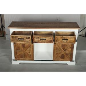 Aparador Muro III en Blanco y Natural, Aparador de Elegancia Moderna, Producto Hecho a Mano al por Mayor para Comedor - Product Image 4