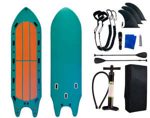 Tabla de <span class=keywords><strong>Paddle</strong></span> <span class=keywords><strong>Surf</strong></span> Inflable Premium de 15' con Tecnología Drop Stitch, PVC de Grado Militar, Kit Completo ISUP de 3 Aletas para <span class=keywords><strong>2</strong></span> <span class=keywords><strong>Personas</strong></span> - Product Image 3