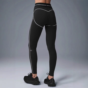 Conjunto Deportivo Casual de Dos Piezas para Mujer, Transpirable, de Spandex/Nylon, con Letras, para <span class=keywords><strong>Yoga</strong></span>, Entrenamiento, Pilates, Verano, Marca <span class=keywords><strong>ALO</strong></span> - Product Image 4