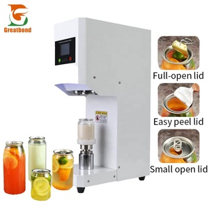 Machine à sceller électrique de bureau à prix réduit, réglable en hauteur automatiquement, pour boîtes de conserve en aluminium et plastique, avec anneau de traction, pour animaux de compagnie, en vente - Product Image 1