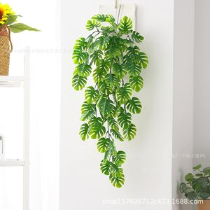 Artificial Monstera Vine <b>Wall</b> Hanging Green <b>Leaf</b> <b>Decoration</b> Indoor Ceiling Plant 30cm-100cm Plastic Bouquet Turtle Shell Style - Product Image 5