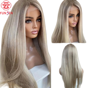 Cheveux chinois 100% vierges Remy, lisses et soyeux, ondulés, double trame, mèches blondes, pour femmes - Product Image 2
