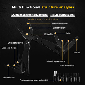 不锈钢多功能小刀螺丝刀刀头套装工具多功能工具钳中国制造用于户外生存 - Product Image 2